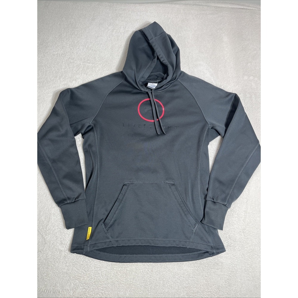 Nike Therma-FIT LIVESTRONG Graphic Pullover Hoodie w/ Pockets Black S Warmup EUC